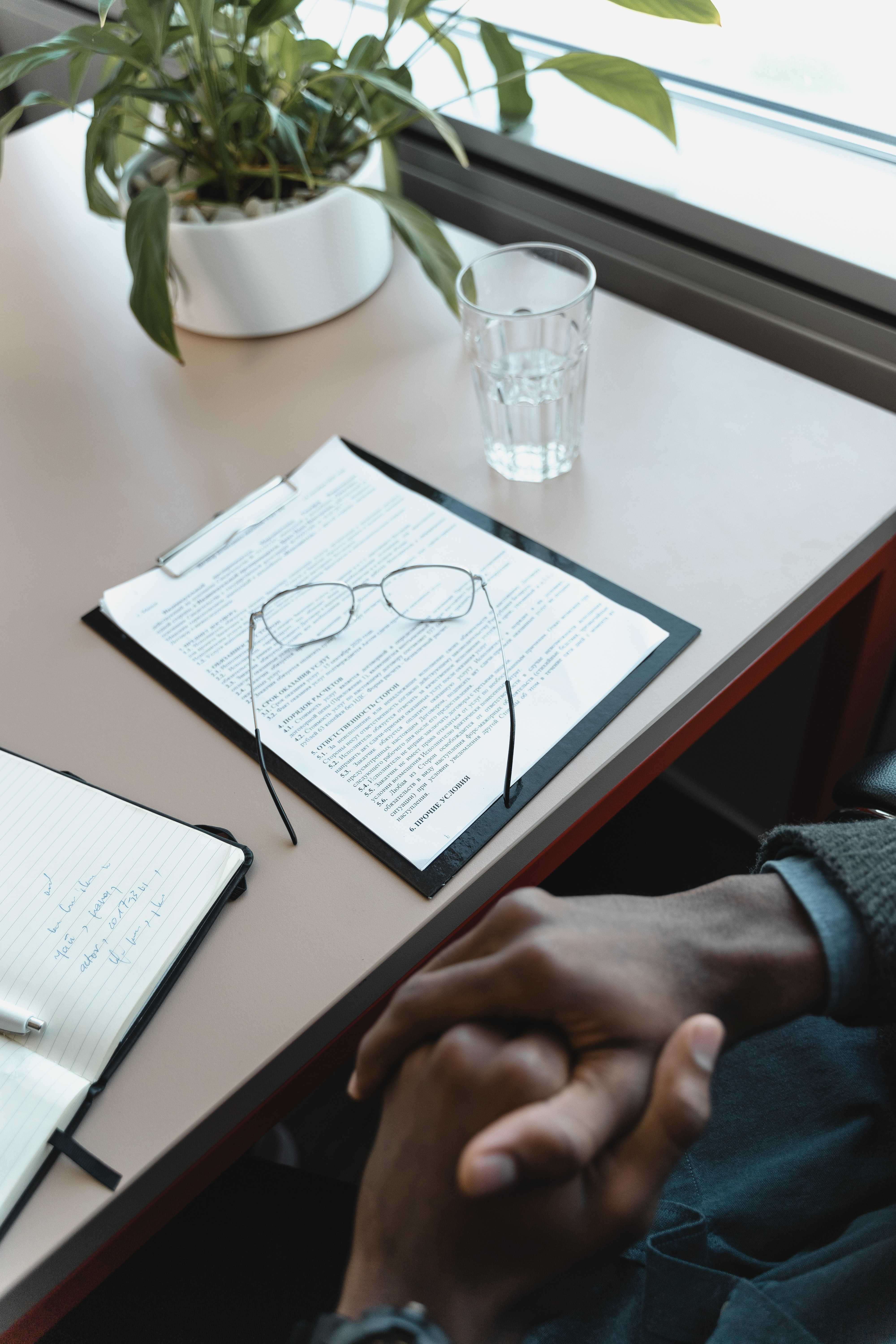 Image of sheet of paper on a wooden table